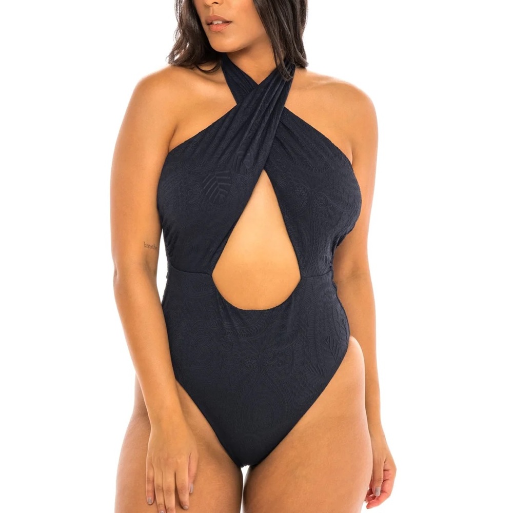 Jmp the label Black one piece bathing suit